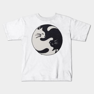 Ying Yang Cat Kids T-Shirt